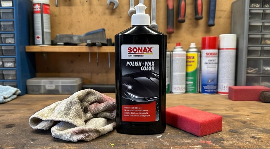 SONAX Polish+Wax Color schwarz im Test: Lackpflege mit Farbpigmenten für schwarzen Lack
